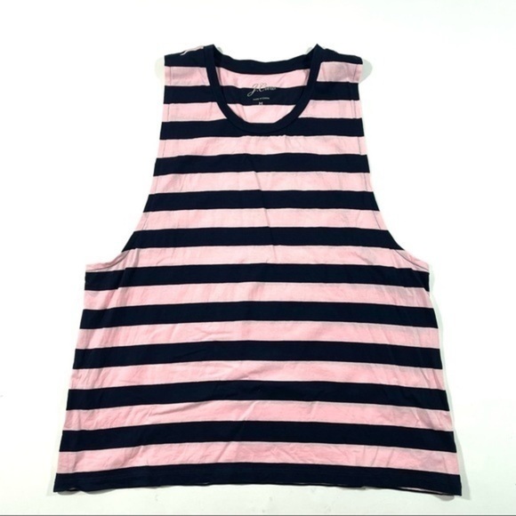 J Crew Womens Stripe Oversized Muscle Tank Top - Picture 2 of 8